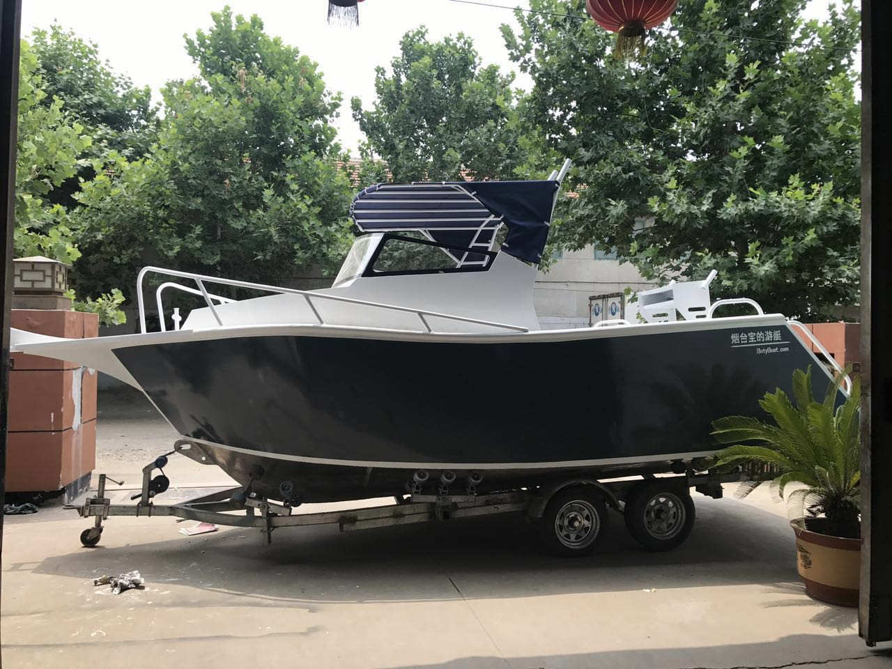 鋁合金釣魚(yú)艇澳洲6.5米全鋁合金游艇遠(yuǎn)洋海釣船